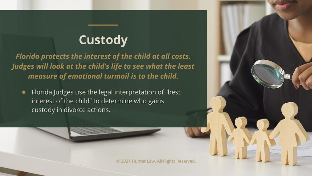 Callout 2- judge looking at wooden family=Text: Custody