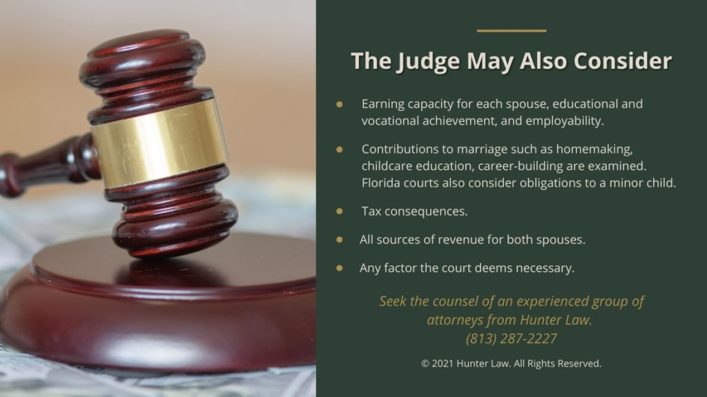 Callout 4- title- The Judge May Also Consider - 5 bullet points