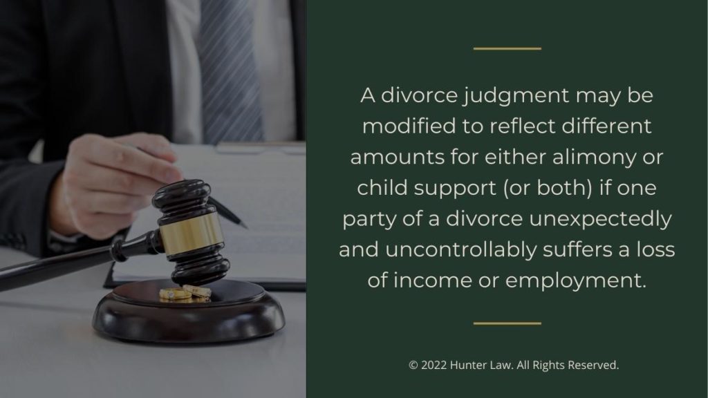 Callout 1: Attorney pointing to document with gavel on desk - A divorce judgment quote from text