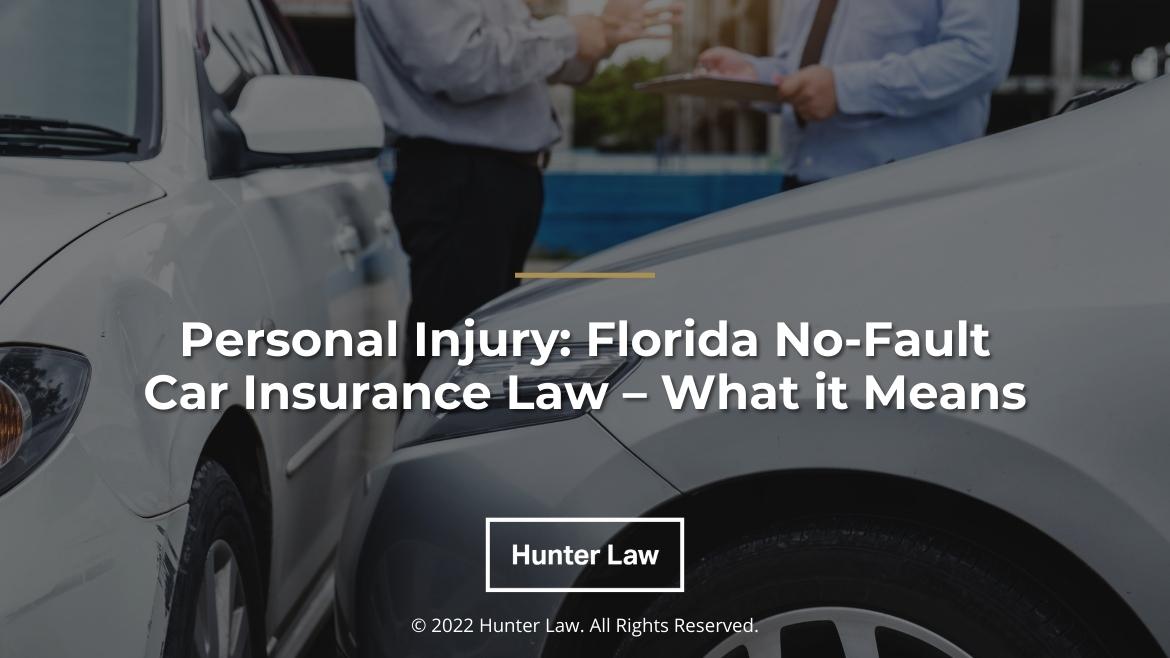 Featured: Insurance agent working with male at scene of accident - Personal Injury: Florida's No-Fault Insurance Law