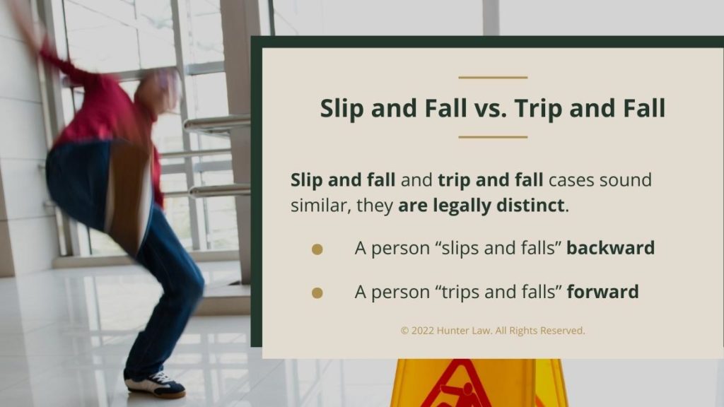 Callout 1: Slip and Fall vs. Trip and Fall - 2 bullet points listed