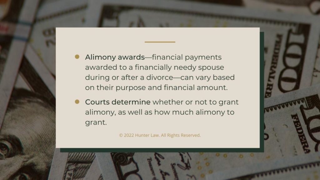 Callout 1: Hundred-dollar bills- Alimony awards- two facts listed