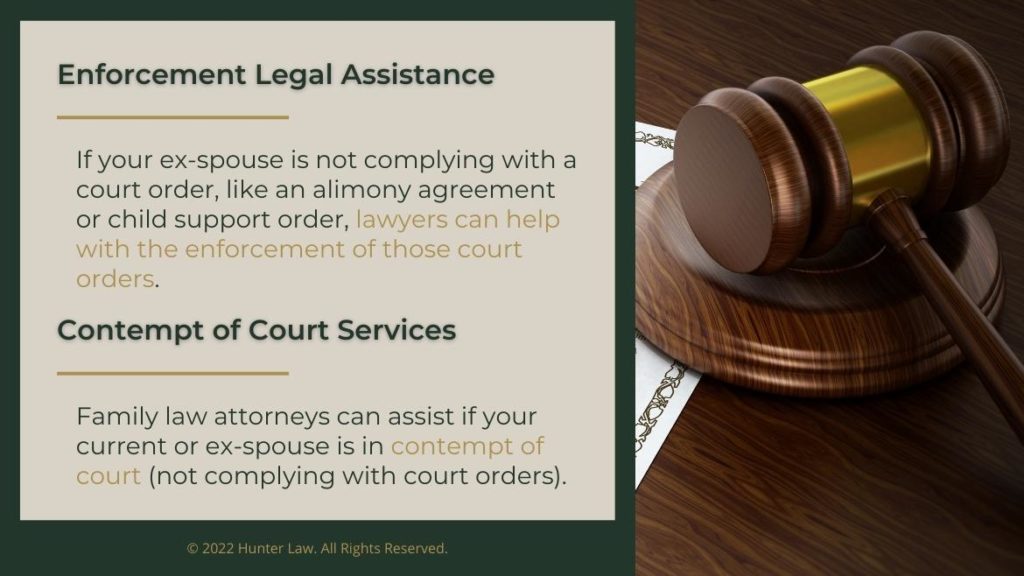 Callout 7: Enforcement assistance fact- contempt of court services fact