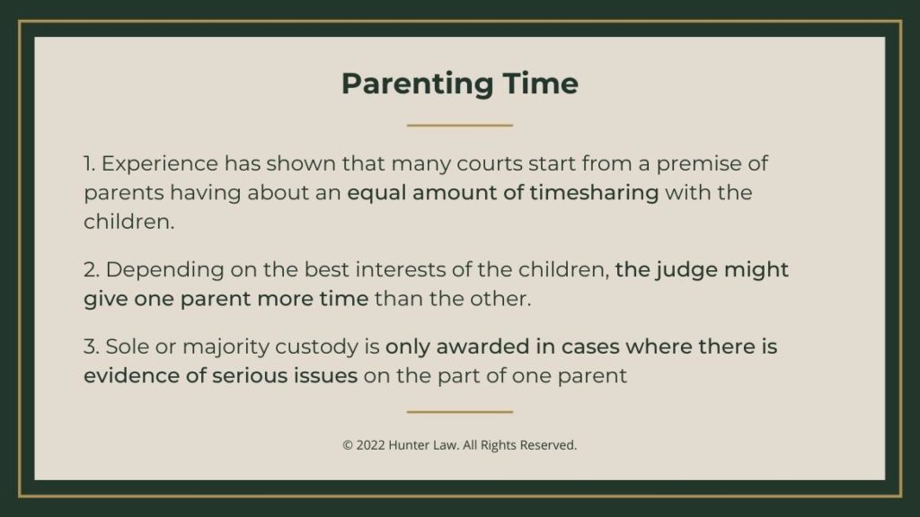 Callout 1: Parenting Time - 3 numbered facts listed