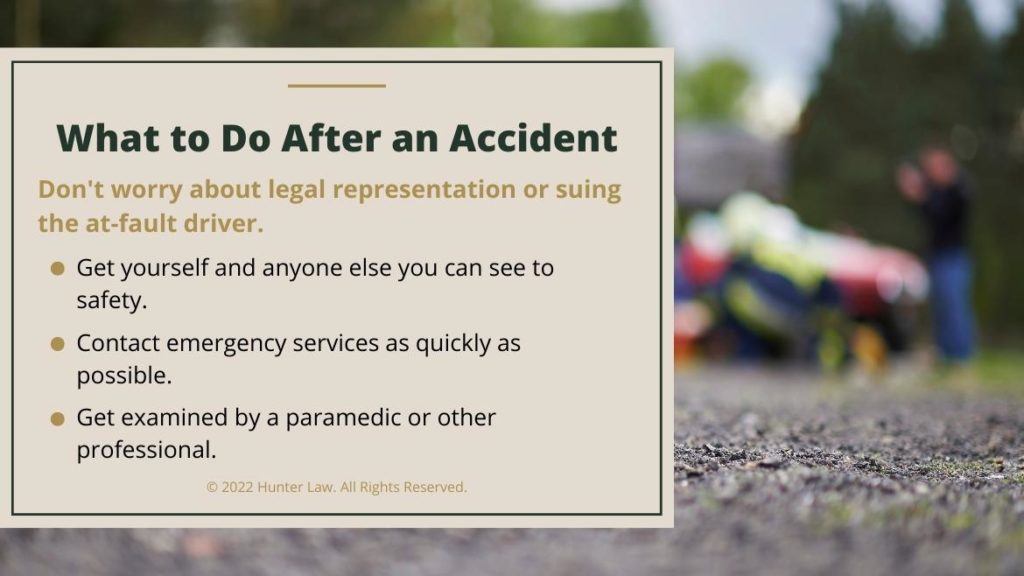 Callout 2: What to do after an accident- 3 bullet points listed