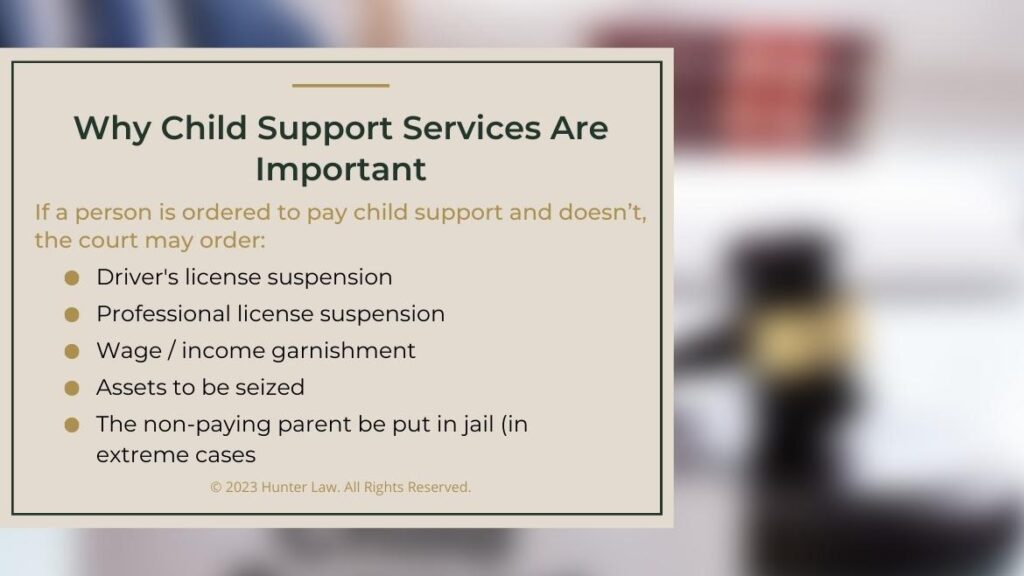 Callout 2; why child support services are important- five facts listed