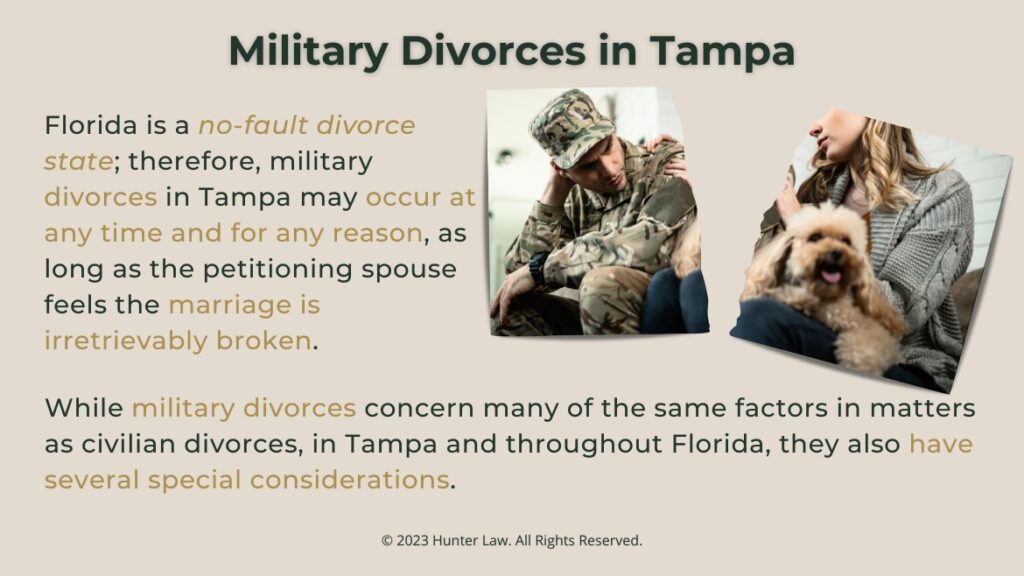 Callout 1: Worried spouse and military husband before deployment- Military Divorces in Tampa- facts from text