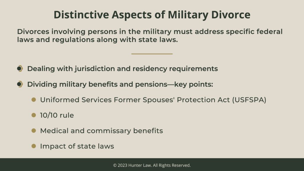 Callout 1: Aspects of Military divorce- six key points 
