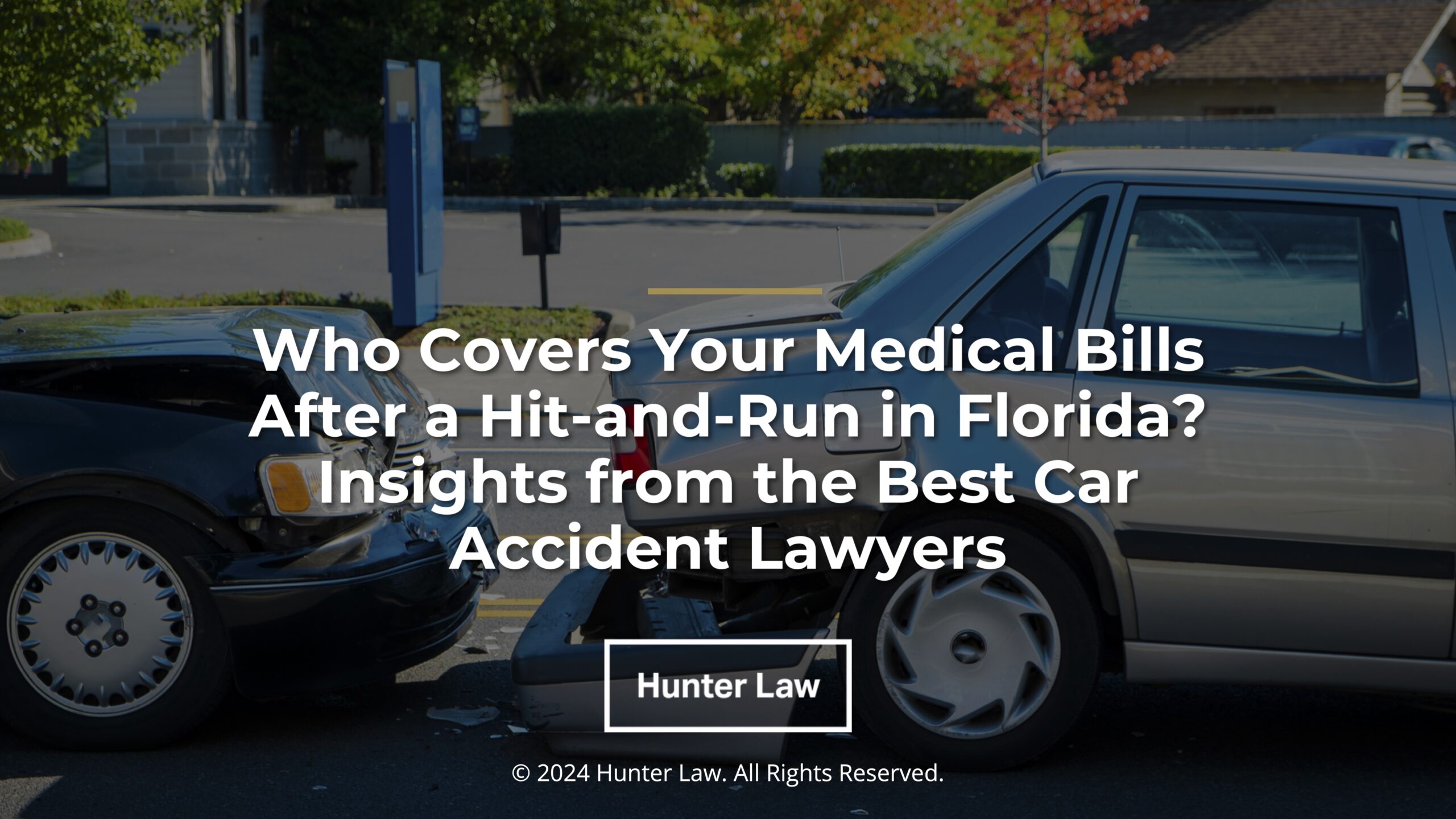 Featured: Auto accident with two cars on city street- who covers your medical bills after a hit-and-run in Florida? Insights from the best car accident lawyers