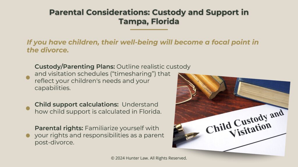 Callout 3: Child custody and visitation document- custody and support with legal support