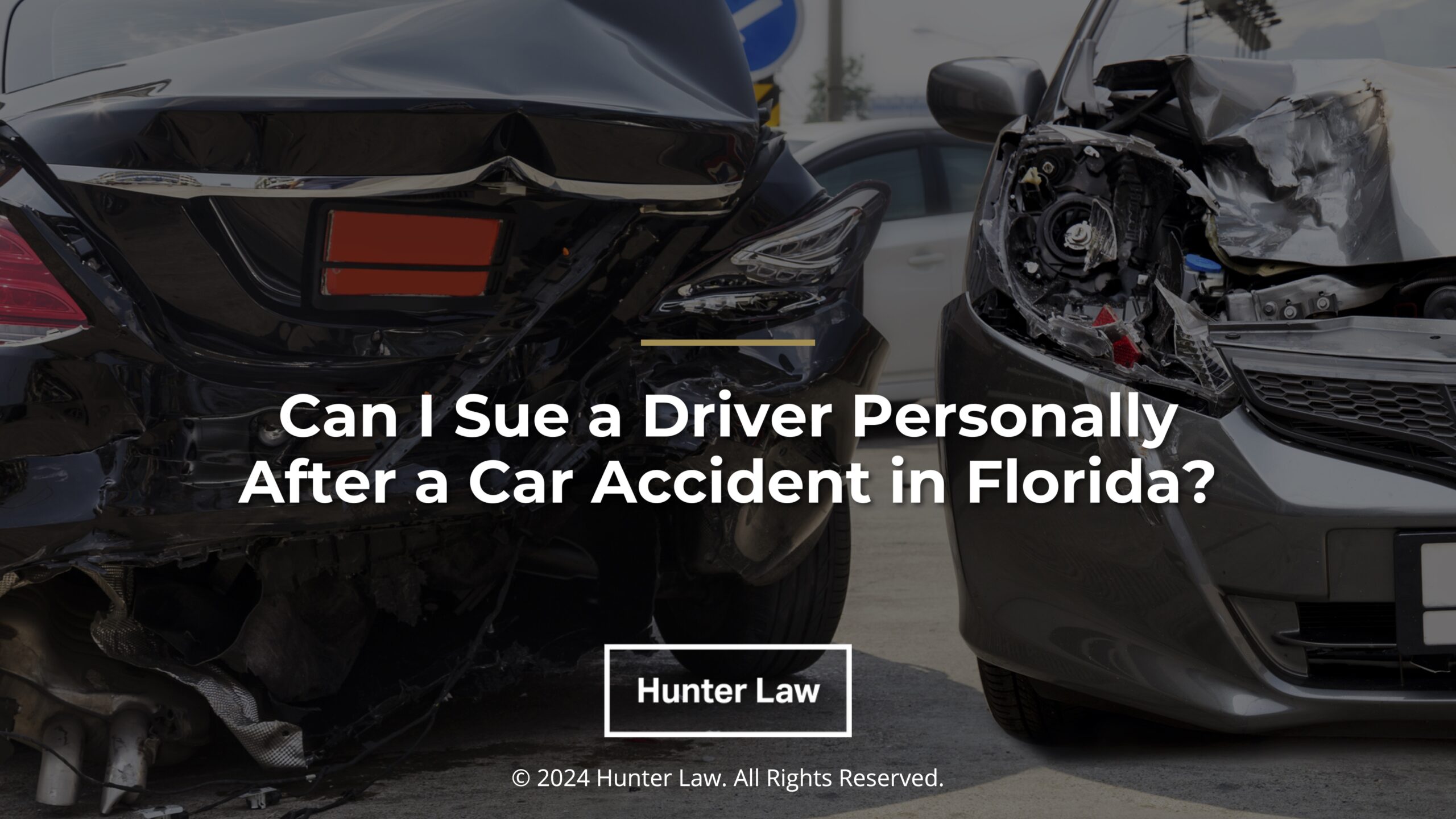 Featured: Car crash accident on street- Can I sue a driver personally after a car accident in Florida?