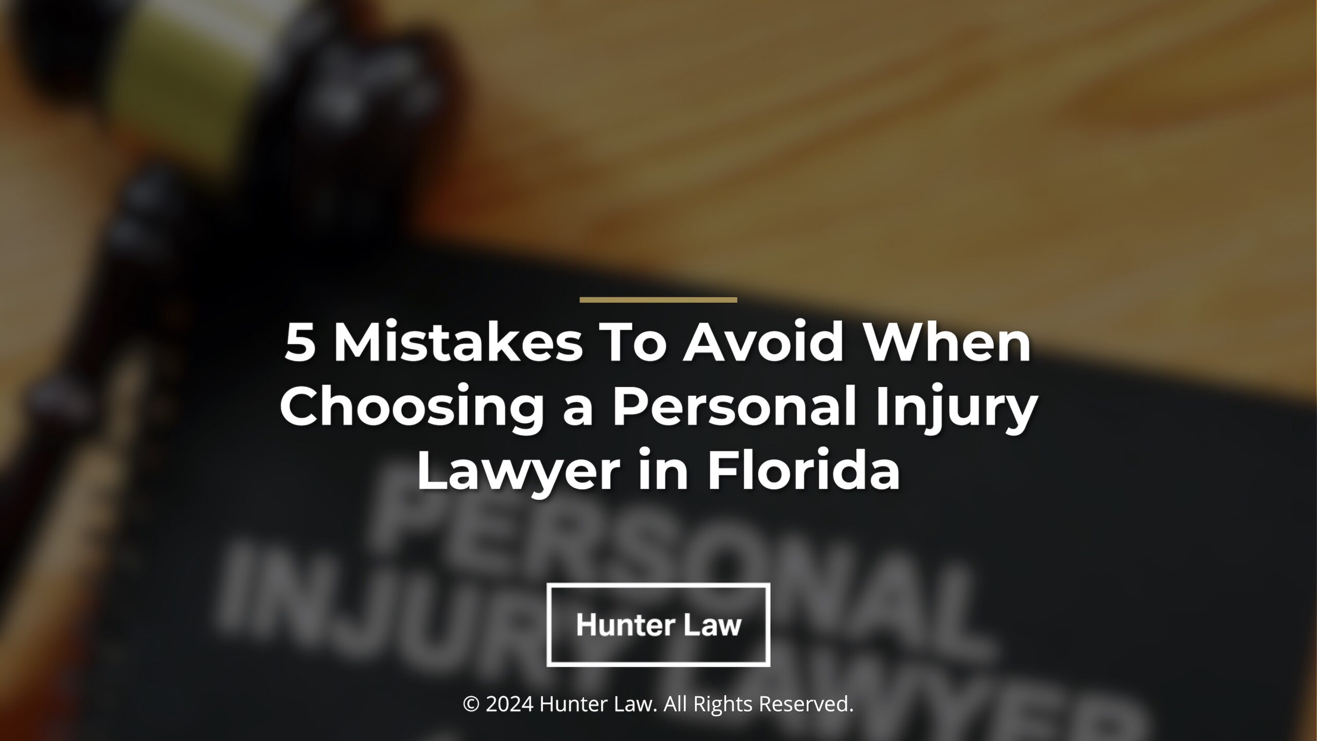 Featured: Notebook with Personal Injury Lawyer printed on front- 5 mistakes to avoid when choosing a personal injury lawyer in Florida