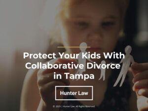 Sad little girl holding paper cutout of family- Protect Your Kids with Collaborative Divorce In Tampa.