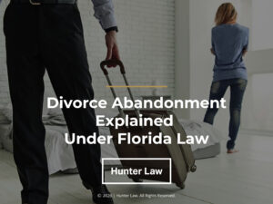 Man pulling a suitcase away from a woman turned away in background. Article title.